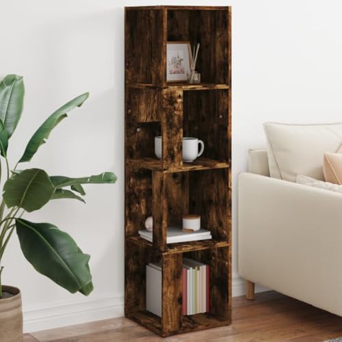 Woonisher Eckregal Räuchereiche 33x33x132 cm Holzwerkstoff kommoden & sideboards allzweckschrank Woonisher Eckregal Räuchereiche 33x33x132 cm Holzwerkstoff kommoden & sideboards allzweckschrank von Woonisher