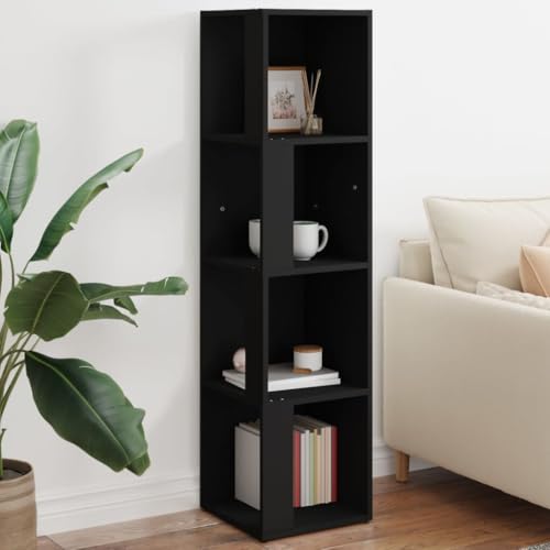 Woonisher Eckregal Schwarz 33x33x132 cm Holzwerkstoff kommoden & sideboards allzweckschrank Woonisher Eckregal Schwarz 33x33x132 cm Holzwerkstoff kommoden & sideboards allzweckschrank von Woonisher