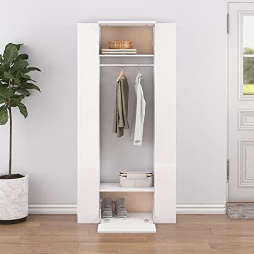 Woonisher Flurschränke 2 STK. Weiß Holzwerkstoff kommoden & sideboards allzweckschrank von Woonisher