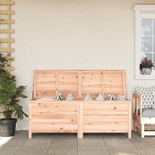Woonisher Garten-Auflagenbox Schwarz 80x40x48 cm Poly Rattan Akazienholz aufbewahrungsbox Garten von Woonisher