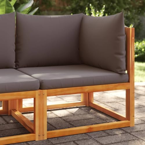 Woonisher Garten-Ecksofa mit Kissen Massivholz Akazie von Woonisher