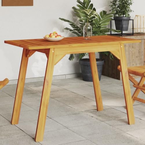 Woonisher Garten-Esstisch 110x56x75 cm Massivholz Akazie Kunststoff gartentisch wetterfest von Woonisher