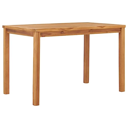 Woonisher Garten-Esstisch 120x70x77 cm Massivholz Teak Kunststoff gartentisch wetterfest von Woonisher