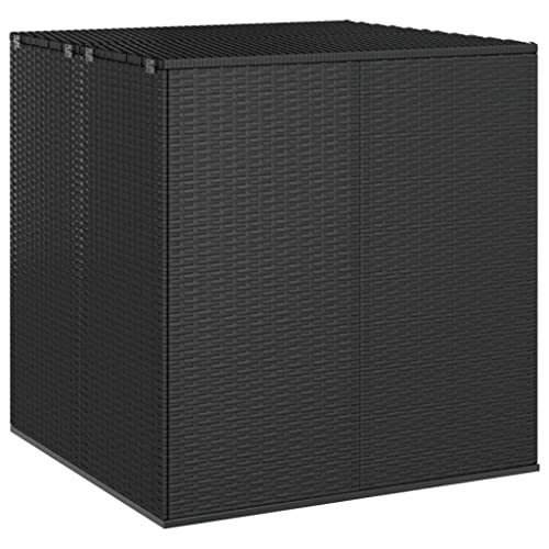 Woonisher Garten-Kissenbox PE Rattan 100x49x103,5 cm Braun aufbewahrungsbox Garten von Woonisher