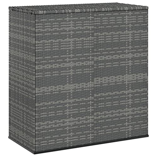 Woonisher Garten-Kissenbox PE Rattan 100x97,5x104 cm Braun aufbewahrungsbox Garten von Woonisher