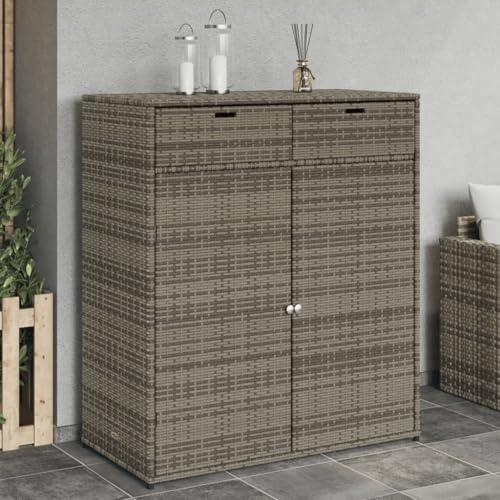Woonisher Gartenbox mit Lüftungsschlitzen 113x50x56 cm Massivholz Akazie aufbewahrungsbox Garten von Woonisher