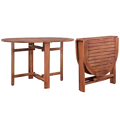 Woonisher Gartentisch 120x70x74 cm Akazie Massivholz Kunststoff gartentisch wetterfest von Woonisher