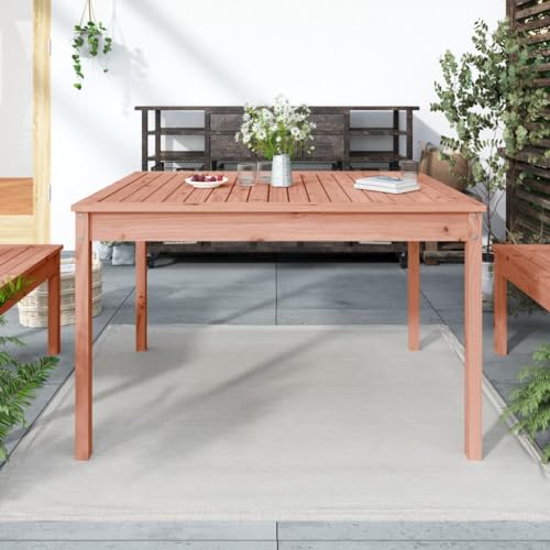 Woonisher Gartentisch 121x82,5x76 cm Massivholz Douglasie Kunststoff gartentisch wetterfest von Woonisher