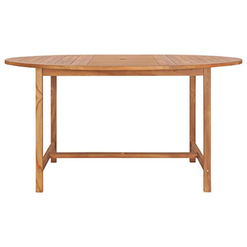Woonisher Gartentisch 150x76 cm Massivholz Teak Kunststoff gartentisch wetterfest von Woonisher