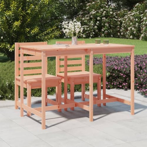 Woonisher Gartentisch 159,5x82,5x110 cm Massivholz Douglasie Kunststoff gartentisch wetterfest von Woonisher