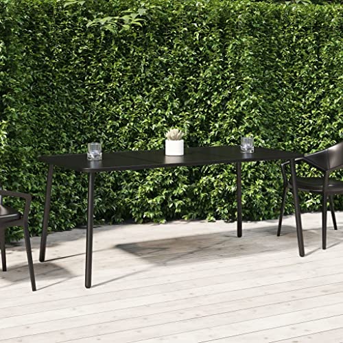 Woonisher Gartentisch Anthrazit 165x80x71 cm Stahl Kunststoff gartentisch wetterfest Woonisher Gartentisch Anthrazit 165x80x71 cm Stahl Kunststoff gartentisch wetterfest von Woonisher