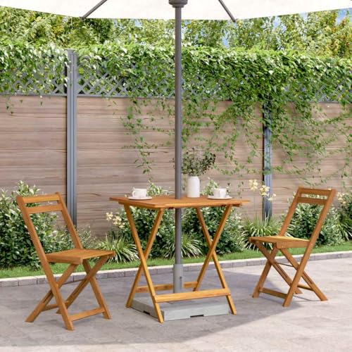 Woonisher Gartentisch Klappbar 70x70x75 cm Massivholz Akazie von Woonisher