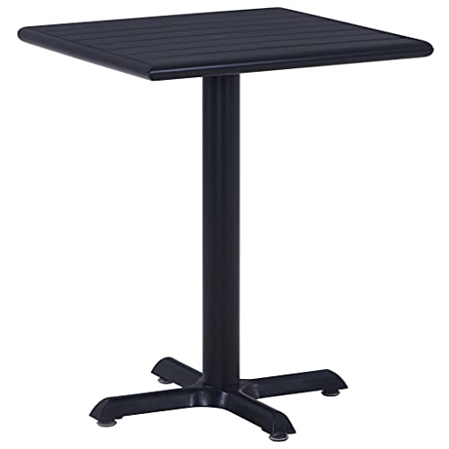 Woonisher Gartentisch Schwarz 60x60x75 cm Kunststoff gartentisch wetterfest von Woonisher