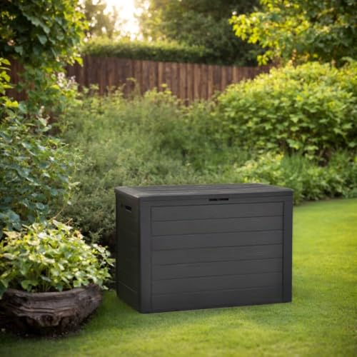Woonisher Gartentruhe Anthrazit 78x44x55 cm von Woonisher