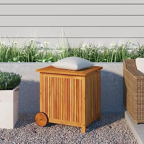 Woonisher Gartentruhe Weiß 147x68x64 cm Massivholz Kiefer aufbewahrungsbox Garten von Woonisher