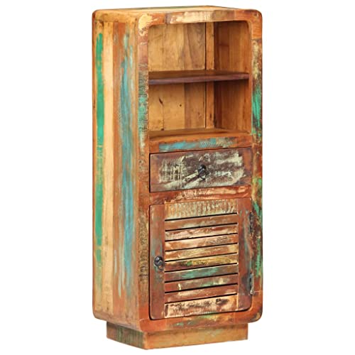 Woonisher Highboard 45x32x110 cm Altholz Massiv kommoden & sideboards allzweckschrank von Woonisher