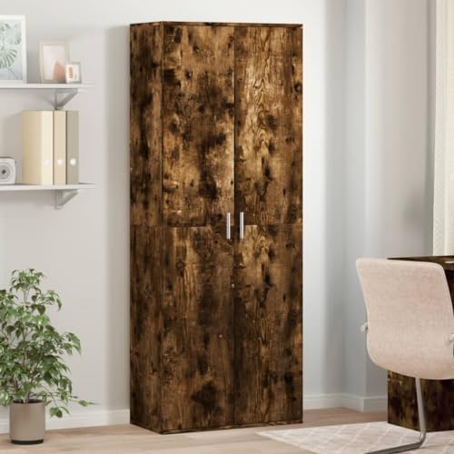 Woonisher Highboard Räuchereiche 70x35x180 cm Holzwerkstoff kommoden & sideboards allzweckschrank von Woonisher