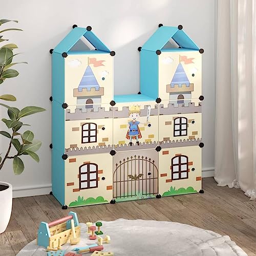 Woonisher Kinderschrank Modular mit 8 Würfeln Blau PP schuhregal platzsparend Woonisher Kinderschrank Modular mit 8 Würfeln Blau PP schuhregal platzsparend von Woonisher