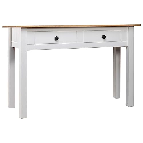 Woonisher Konsolentisch Weiß 110x40x72 cm Kiefernholz Panama beistelltisch Holz Outdoor klein Tisch Woonisher Konsolentisch Weiß 110x40x72 cm Kiefernholz Panama beistelltisch Holz Outdoor klein Tisch von Woonisher