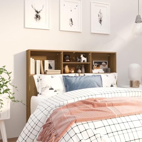 Woonisher Kopfteil mit Ablagen Braun Eichen-Optik 120x19x103,5 cm Woonisher Kopfteil mit Ablagen Braun Eichen-Optik 120x19x103,5 cm von Woonisher