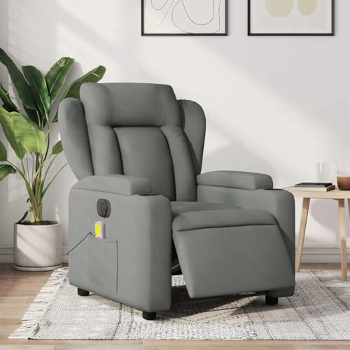 Woonisher Massagesessel Elektrisch Dunkelgrau Stoffwohnzimmersessel Sessel relaxsessel stillsessel von Woonisher