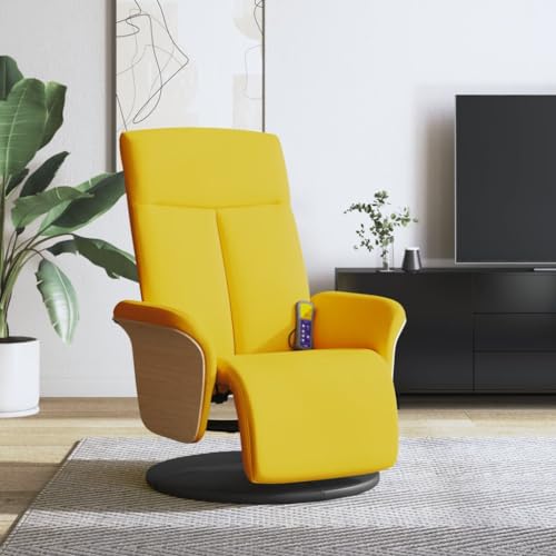 Woonisher Massagesessel mit Fußteil Hellgelb Stoffwohnzimmersessel Sessel relaxsessel stillsessel Woonisher Massagesessel mit Fußteil Hellgelb Stoffwohnzimmersessel Sessel relaxsessel stillsessel von Woonisher