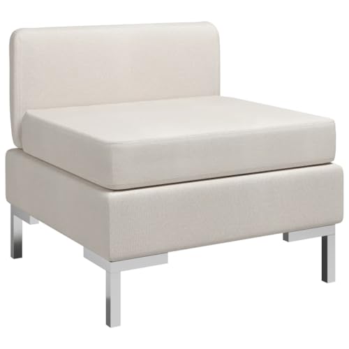 Woonisher Mittelsofa Modular mit Auflage Stoff Cremeweiß von Woonisher