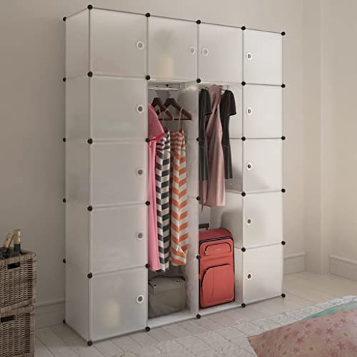 Woonisher Modularer Schrank mit 14 Fächern Weiß 37x146x180,5 cm schuhregal platzsparend Woonisher Modularer Schrank mit 14 Fächern Weiß 37x146x180,5 cm schuhregal platzsparend von Woonisher