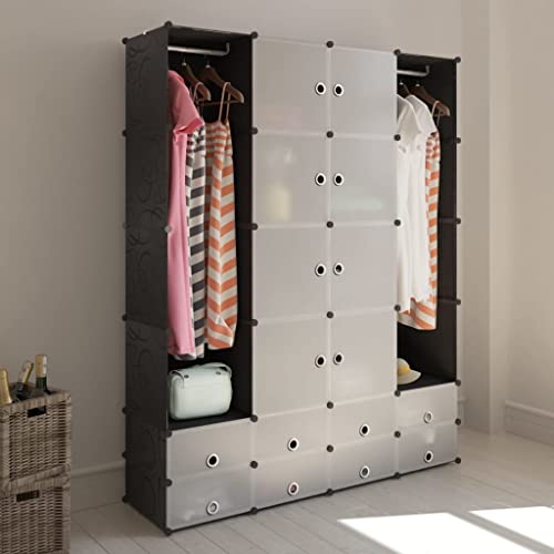 Woonisher Modularer Schrank mit 18 Fächern schwarz/weiß 37x146x180,5cm schuhregal platzsparend Woonisher Modularer Schrank mit 18 Fächern schwarz/weiß 37x146x180,5cm schuhregal platzsparend von Woonisher