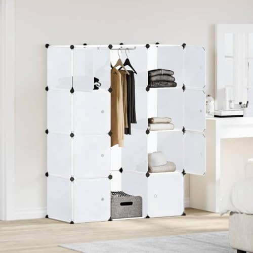 Woonisher Modularer Schrank mit 9 Fächern 109x36,5x143 cm Weiß schuhregal platzsparend Woonisher Modularer Schrank mit 9 Fächern 109x36,5x143 cm Weiß schuhregal platzsparend von Woonisher