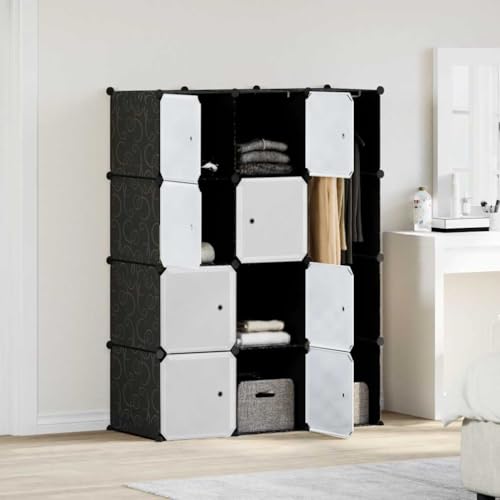Woonisher Modularer Schrank mit 9 Fächern 109x36,5x143cm Schwarz und Weiß schuhregal platzsparend Woonisher Modularer Schrank mit 9 Fächern 109x36,5x143cm Schwarz und Weiß schuhregal platzsparend von Woonisher