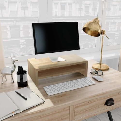 Woonisher Monitorständer Sonoma-Eiche 42x24x13 cm Holzwerkstoff tv Schrank Sideboard fernsehschrank von Woonisher