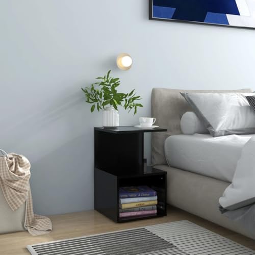 Woonisher Nachttische 2 STK. Schwarz 35x35x55 cm Holzwerkstoff Bed Side Table Bedroom von Woonisher