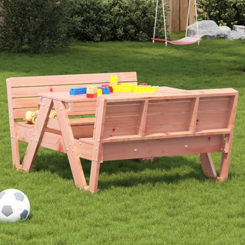 Woonisher Picknicktisch für Kinder 88x122x58 cm Massivholz Douglasie Kunststoff gartentisch wetterfest von Woonisher
