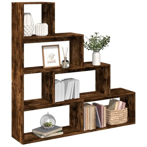 Woonisher Raumteiler-Bücherregal 4 Stufen Räuchereiche 143,5x29x143,5 cm bücherregal Holz Woonisher Raumteiler-Bücherregal 4 Stufen Räuchereiche 143,5x29x143,5 cm bücherregal Holz von Woonisher