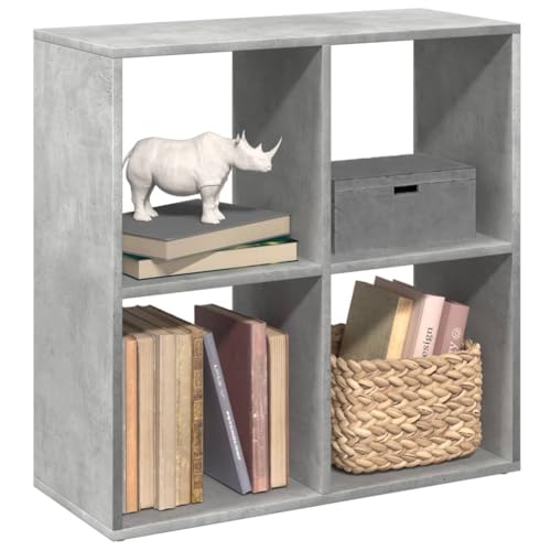 Woonisher Raumteiler-Bücherregal Betongrau 69,5x29x69,5 cm Holzwerkstoff bücherregal Holz von Woonisher