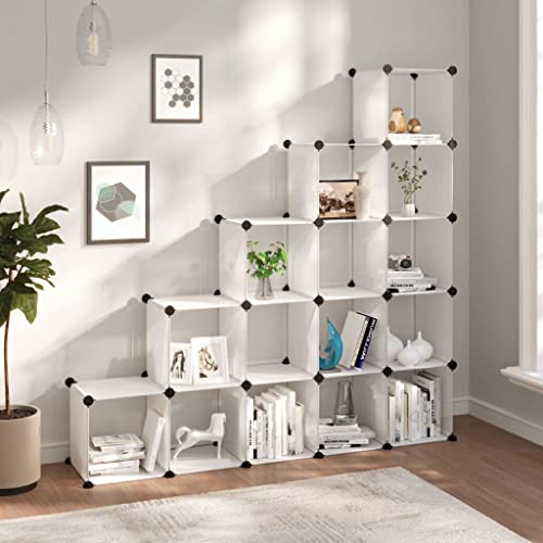 Woonisher Regalsystem mit 15 Würfeln Transparent PP schuhregal platzsparend von Woonisher