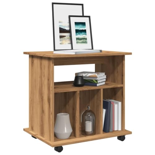 Woonisher Rollcontainer Artisan-Eiche 60x45x60 cm Holzwerkstoff kommoden & sideboards allzweckschrank von Woonisher