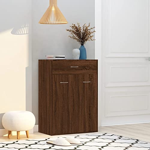 Woonisher Schuhschrank Braun Eichen-Optik 60x35x84 cm Holzwerkstoff schuhregal platzsparend Woonisher Schuhschrank Braun Eichen-Optik 60x35x84 cm Holzwerkstoff schuhregal platzsparend von Woonisher