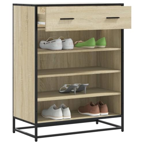 Woonisher Schuhschrank Sonoma Eiche 75x38x97,5 cm Holzwerkstoff Metall schuhregal platzsparend Woonisher Schuhschrank Sonoma Eiche 75x38x97,5 cm Holzwerkstoff Metall schuhregal platzsparend von Woonisher