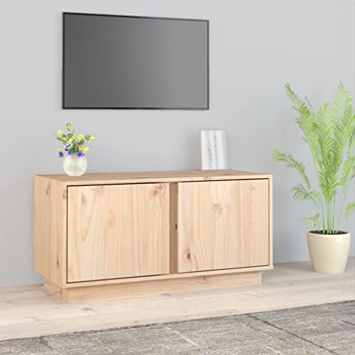 Woonisher TV-Schrank 80x35x40,5 cm Massivholz Kiefer tv Schrank Sideboard fernsehschrank von Woonisher