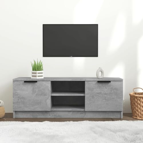 Woonisher TV-Schrank Betongrau 102x35x36,5 cm Holzwerkstoff tv Schrank Sideboard fernsehschrank von Woonisher