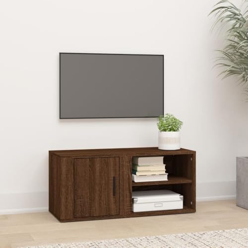 Woonisher TV-Schrank Braun Eichen-Optik 80x31,5x36 cm Holzwerkstoff tv Schrank Sideboard fernsehschrank Woonisher TV-Schrank Braun Eichen-Optik 80x31,5x36 cm Holzwerkstoff tv Schrank Sideboard fernsehschrank von Woonisher