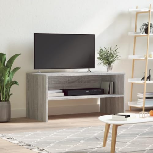 Woonisher TV-Schrank Grau Sonoma 80x40x40 cm Holzwerkstoff tv Schrank Sideboard fernsehschrank von Woonisher