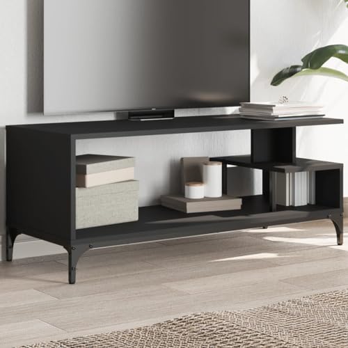 Woonisher TV-Schrank Schwarz 102x40x41 cm Holzwerkstoff und Stahl tv Schrank Sideboard fernsehschrank Woonisher TV-Schrank Schwarz 102x40x41 cm Holzwerkstoff und Stahl tv Schrank Sideboard fernsehschrank von Woonisher