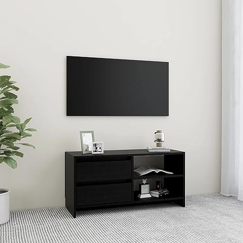 Woonisher TV-Schrank Schwarz 80x31x39 cm Massivholz Kiefer tv Schrank Sideboard fernsehschrank Woonisher TV-Schrank Schwarz 80x31x39 cm Massivholz Kiefer tv Schrank Sideboard fernsehschrank von Woonisher