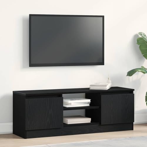 Woonisher TV-Schrank Schwarz Eichen-Optik 102x30x36 cm Holzwerkstoff tv Schrank Sideboard fernsehschrank Woonisher TV-Schrank Schwarz Eichen-Optik 102x30x36 cm Holzwerkstoff tv Schrank Sideboard fernsehschrank von Woonisher