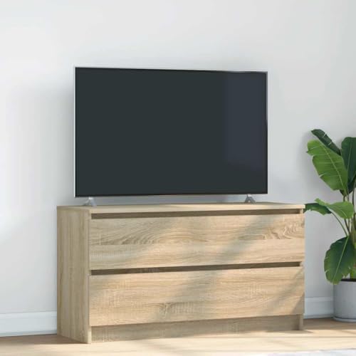 Woonisher TV-Schrank Sonoma-Eiche 100x35x54 cm Holzwerkstoff tv Schrank Sideboard fernsehschrank Woonisher TV-Schrank Sonoma-Eiche 100x35x54 cm Holzwerkstoff tv Schrank Sideboard fernsehschrank von Woonisher