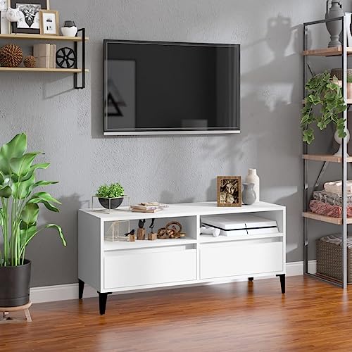 Woonisher TV-Schrank Weiß 100x34,5x44,5 cm Holzwerkstoff tv Schrank Sideboard fernsehschrank Woonisher TV-Schrank Weiß 100x34,5x44,5 cm Holzwerkstoff tv Schrank Sideboard fernsehschrank von Woonisher