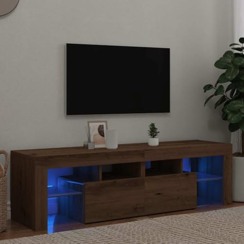Woonisher TV-Schrank mit LED Artisan-Eiche 140x36,5x40 cm Holzwerkstoff tv Schrank Sideboard fernsehschrank Woonisher TV-Schrank mit LED Artisan-Eiche 140x36,5x40 cm Holzwerkstoff tv Schrank Sideboard fernsehschrank von Woonisher